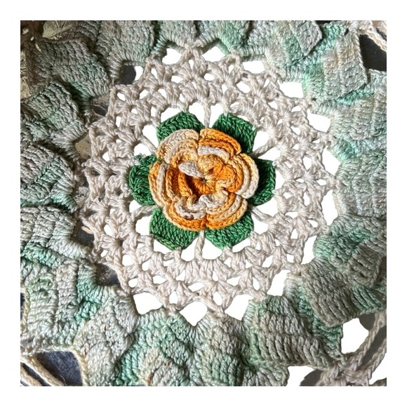 Vintage‎ Hand Crocheted Hot Pad - Picture 2 of 3